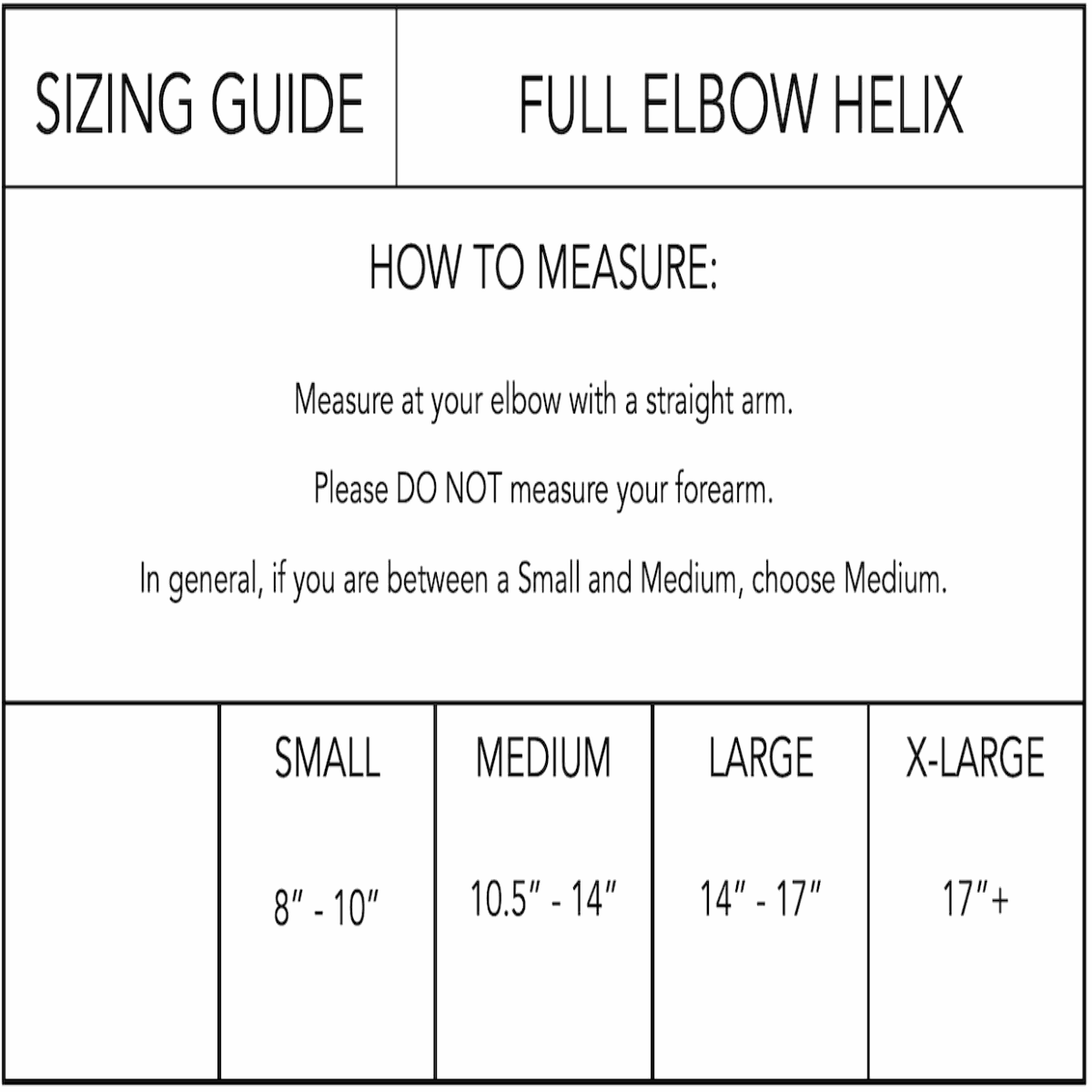 Black body helix full elbow compression sleeve in size small, shown flat — view 2