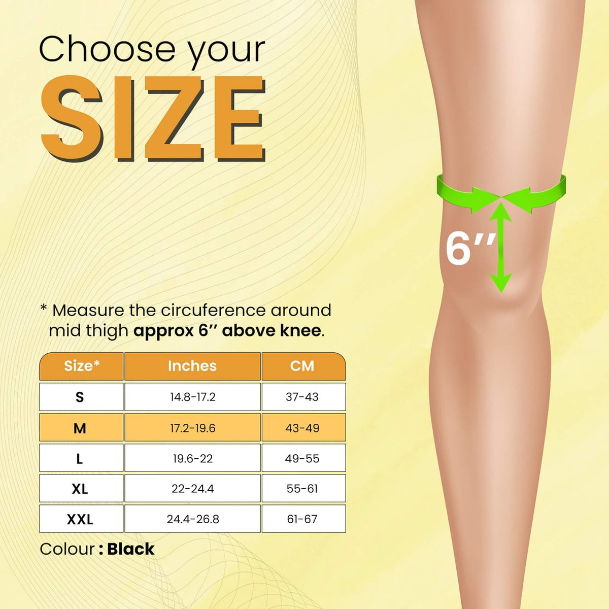 AGARO hinged knee support with open patella and adjustable hook-and-loop straps — view 2