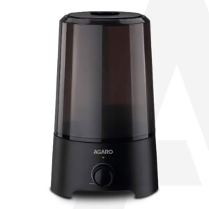AGARO Verge 2.5 L ultrasonic humidifier, black, front view
