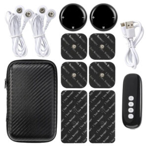Tactical X wireless TENS unit and EMS electrostimulation pad with control buttons