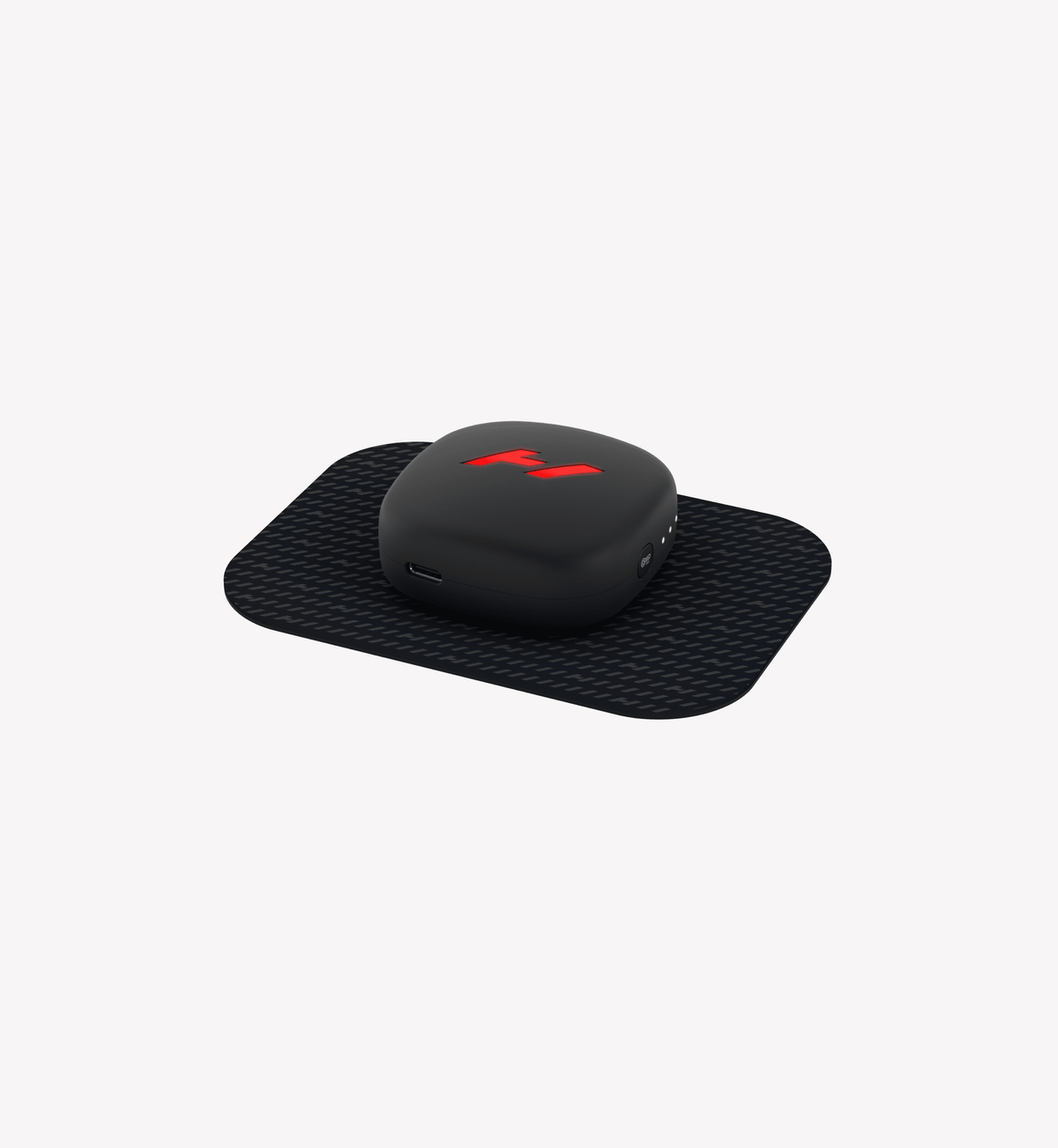 Hyperice Venom Go portable heat vibration device wrapped around a hand and thumb — view 2