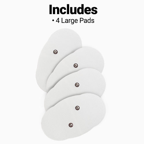 iReliev large TENS unit pads refill kit with premium hydrogel single pads for the ET-5050 wearable system — view 2