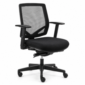 Workliving Huiswerk mesh ergonomic office chair with black mesh backrest and height-adjustable armrests