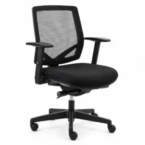 Workliving Huiswerk mesh ergonomic office chair with black mesh backrest and height-adjustable armrests