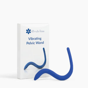 Intimate Rose Vibrating Pelvic Wand in blue with its box