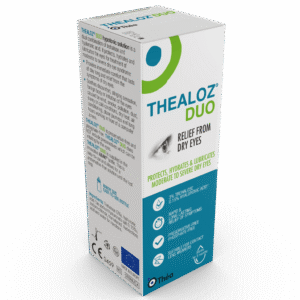 Thealoz Duo dry eye drops 10ml preservative-free multi-dose bottle with carton