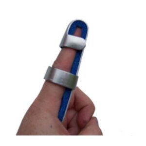 Fixxa medium finger gutter splint laid flat on a plain background