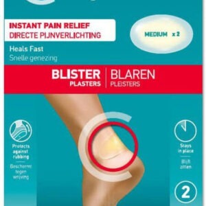 Pack of five Compeed medium blister plasters for feet