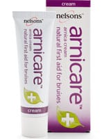 Nelsons 30g tube of arnica cream for bruises, an unscented topical first aid cream