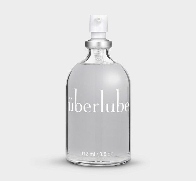 Überlube 112 ml clear glass bottle with white pump