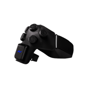 Hyperice X contrast therapy shoulder wrap strapped over a person's shoulder