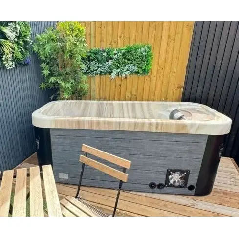 InvigorIce Storm hot cold therapy tub in Sunset with layered LED lighting and hydrotherapy jets — view 5