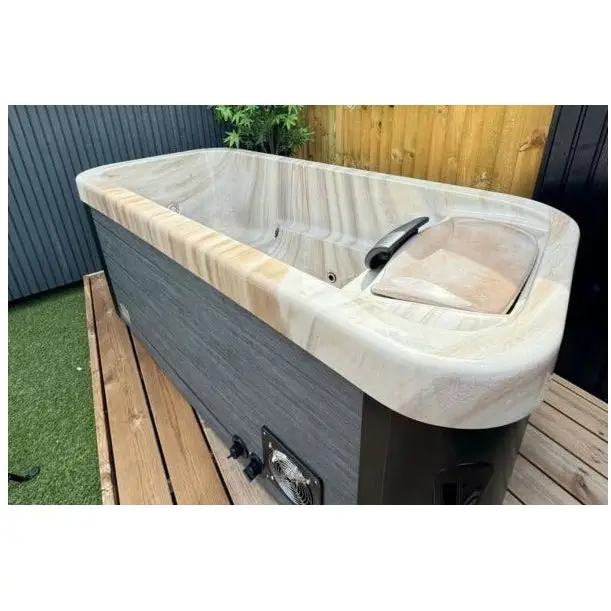 InvigorIce Storm hot cold therapy tub in Sunset with layered LED lighting and hydrotherapy jets — view 4