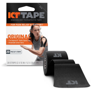 Box of KT Tape Original pink kinesiology tape with 20 pre-cut cotton strips