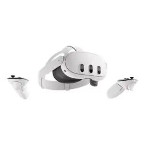 Meta Quest 3 headset with two Touch Plus controllers