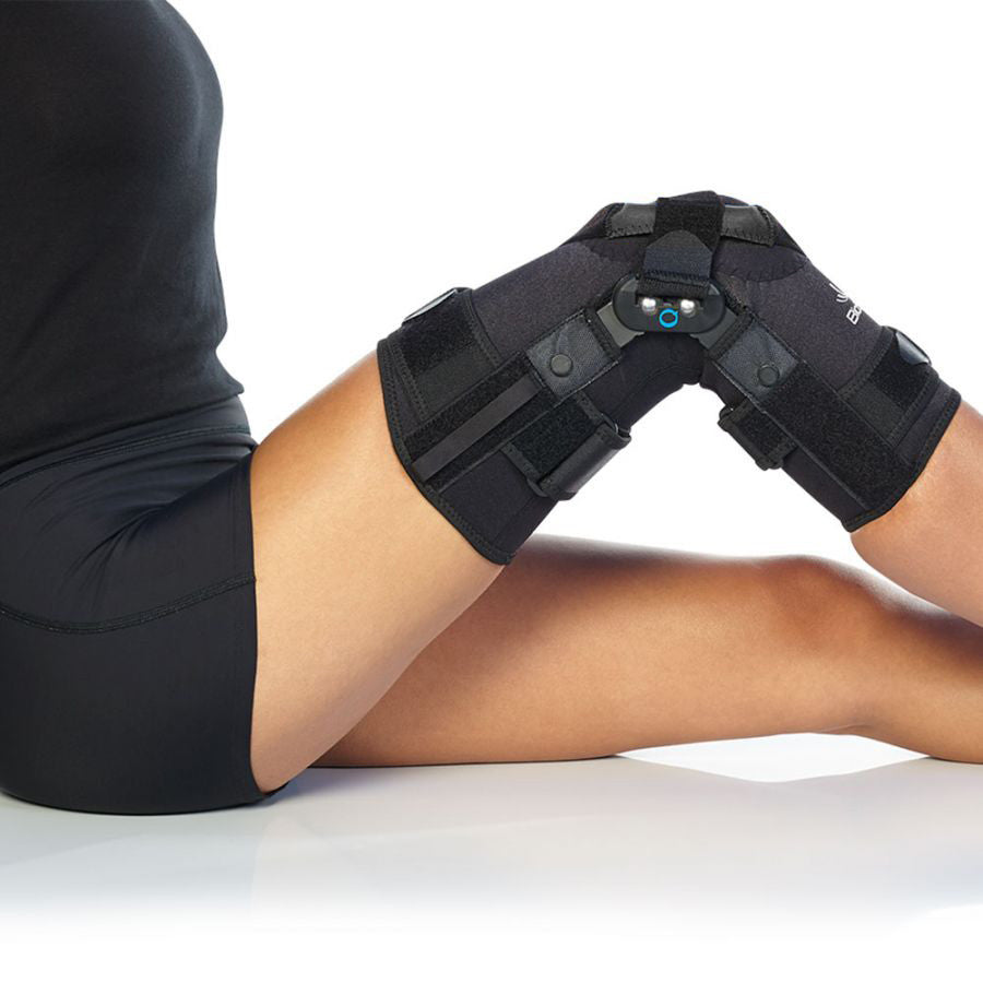 BioSkin Q Lok pull-on patella knee brace in size 3XL shown on a leg — view 5