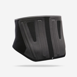 Decathlon 500 lumbar support belt fastened around a person's lower back