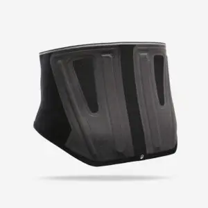 Decathlon 500 lumbar support belt fastened around a person's lower back
