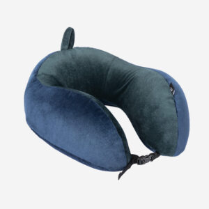 Decathlon memory foam neck pillow shaped for 360 degree head and neck support while travelling