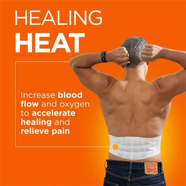 ThermaCare lower back heat wraps pack of 2 box with a shaped single-use wrap — view 4