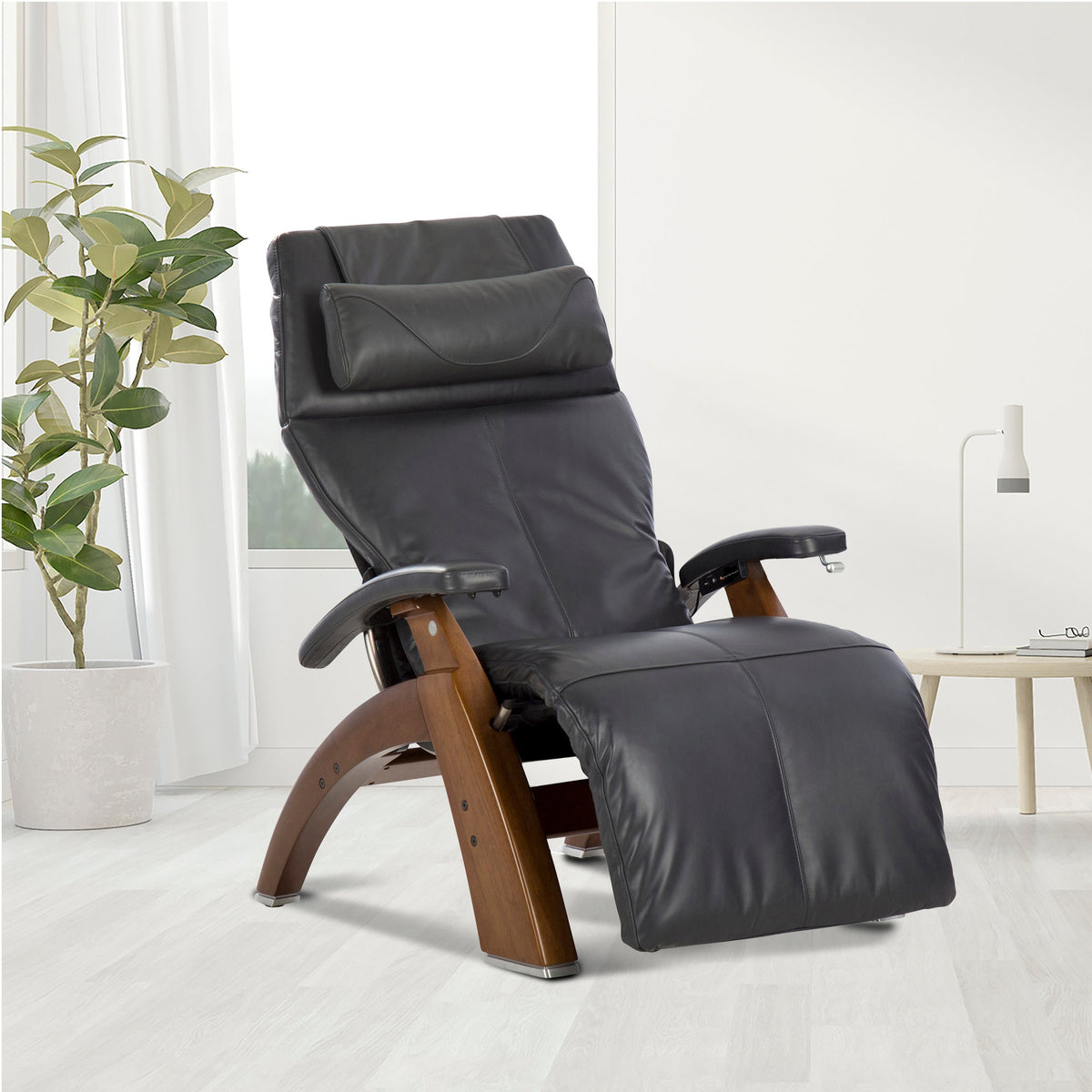Human Touch Perfect Chair PC-420 zero gravity recliner reclined in a neutral, weightless position — view 2