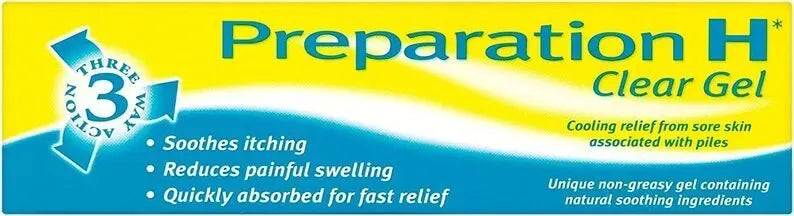 Preparation H Clear Gel 50 g box, front