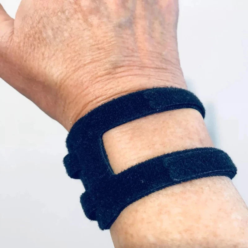 body helix TFCC wrist brace compression sleeve worn on a wrist and hand — view 3
