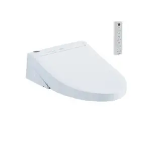 TOTO WASHLET C5 elongated bidet seat with its wireless remote control