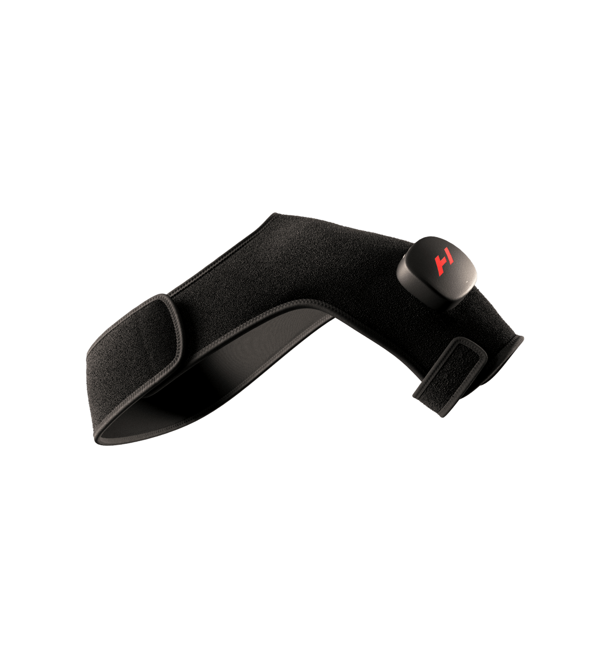 Hyperice Venom 2 heated shoulder massager neoprene wrap worn over the shoulder